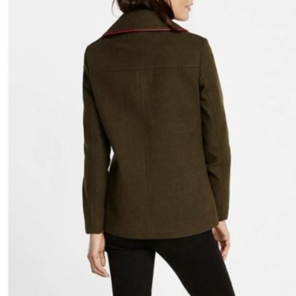 Express Olive Green Double-Breasted Woman's Sz M